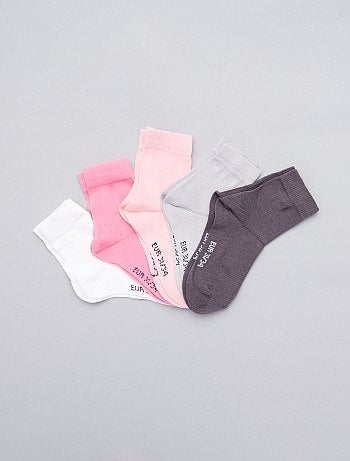 Lote de 10 pares de meias lisas - Kiabi