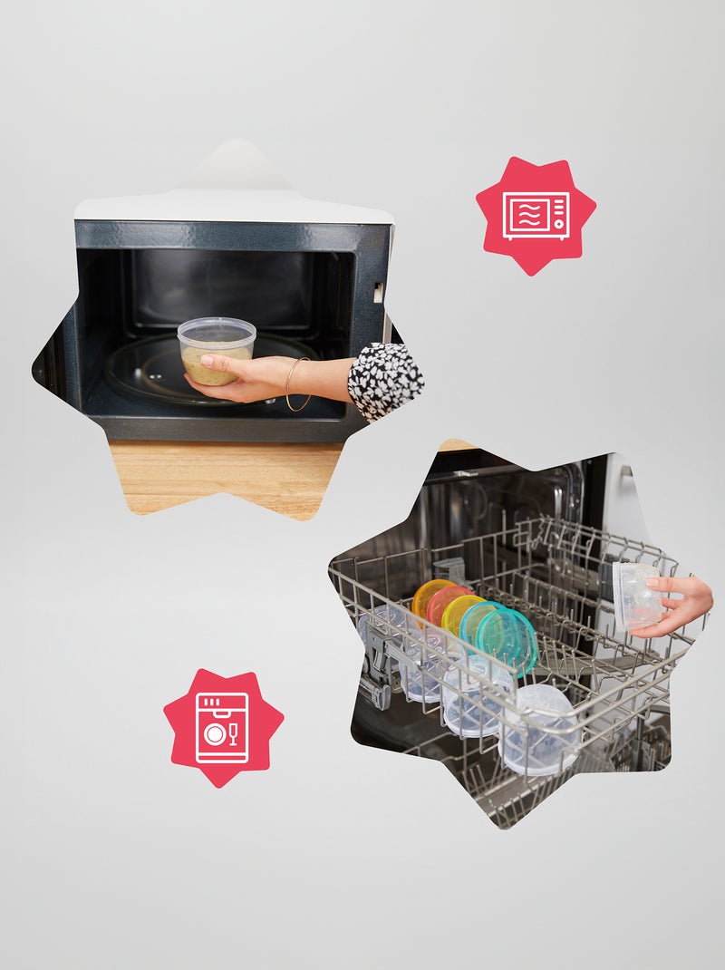 Lote de 12 boiões de 250 ml 'Badabulle' Multicor - Kiabi