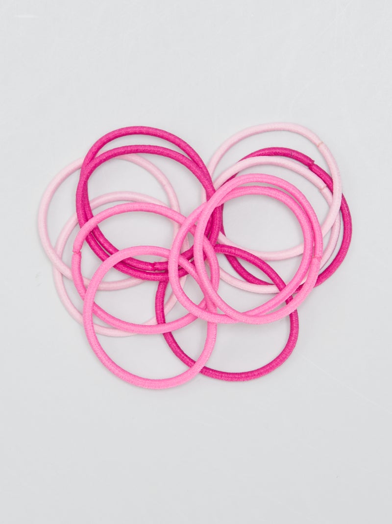 Lote de 12 elásticos ROSA - Kiabi