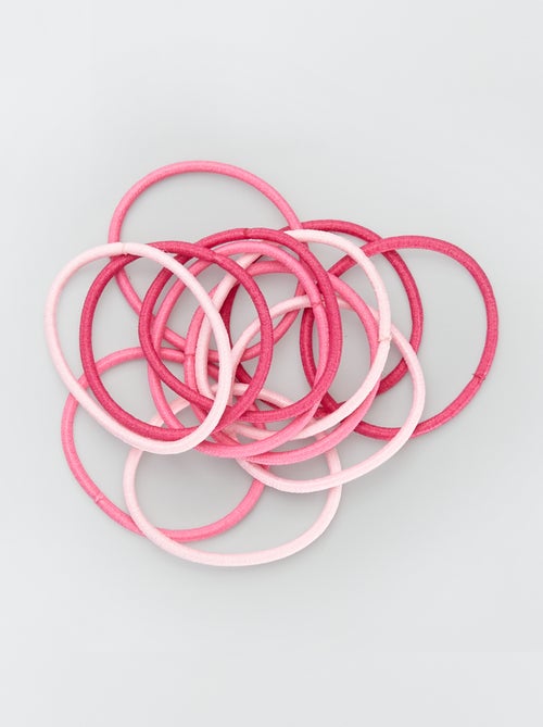 Lote de 12 elásticos rosa - Kiabi