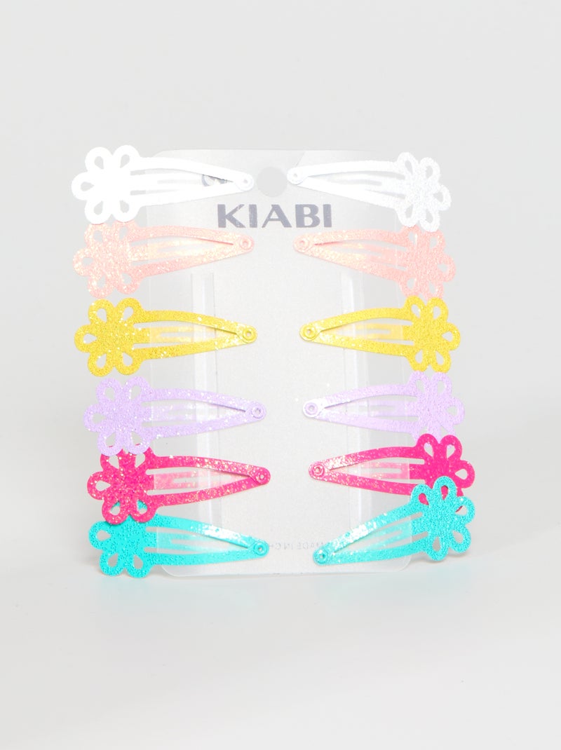 Lote de 12 ganchos com clipe Multicor - Kiabi