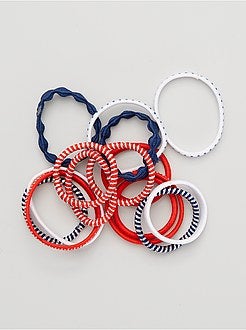 Lote de 14 elásticos + 4 ganchos - Kiabi