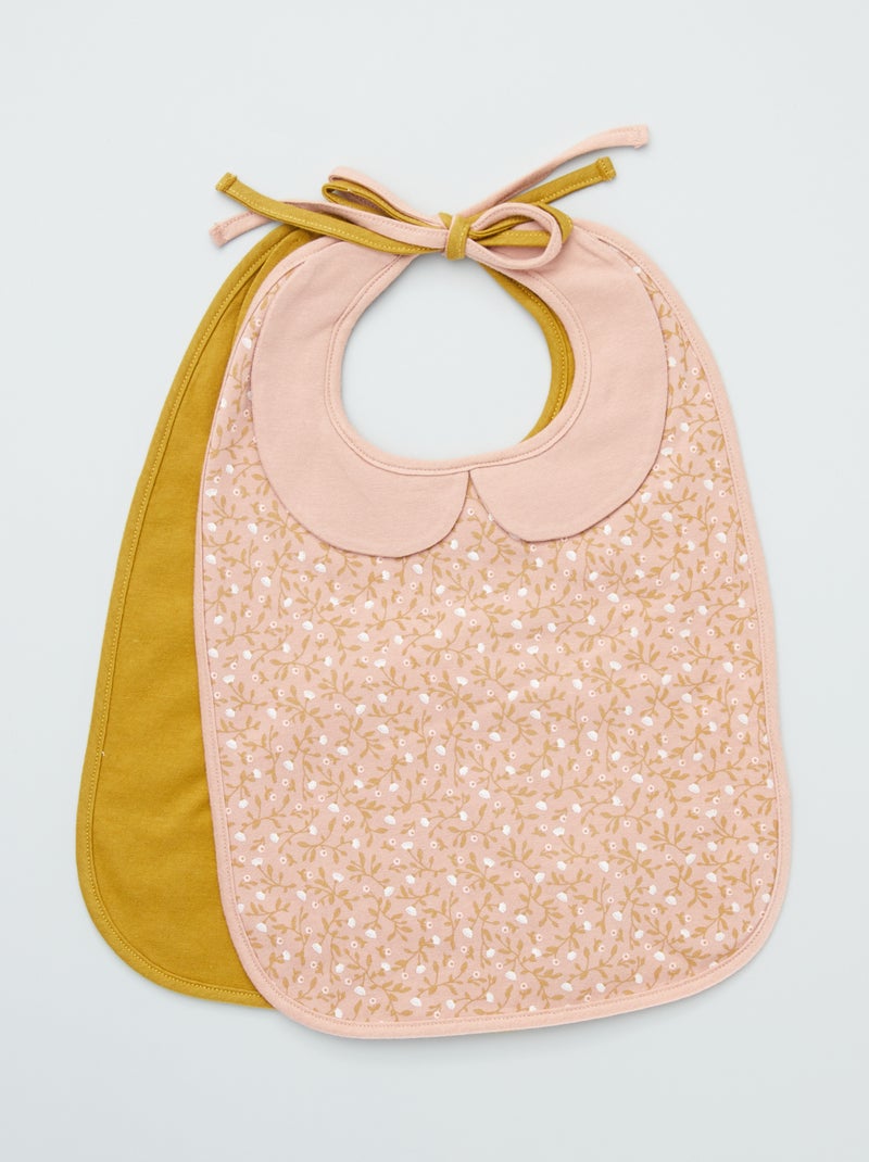 Lote de 2 babetes com gola Claudine ROSA - Kiabi