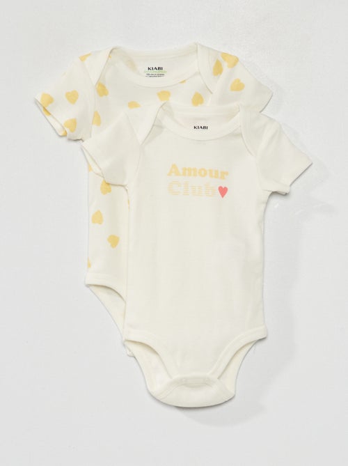 Lote de 2 babygros 'amour club' - Kiabi