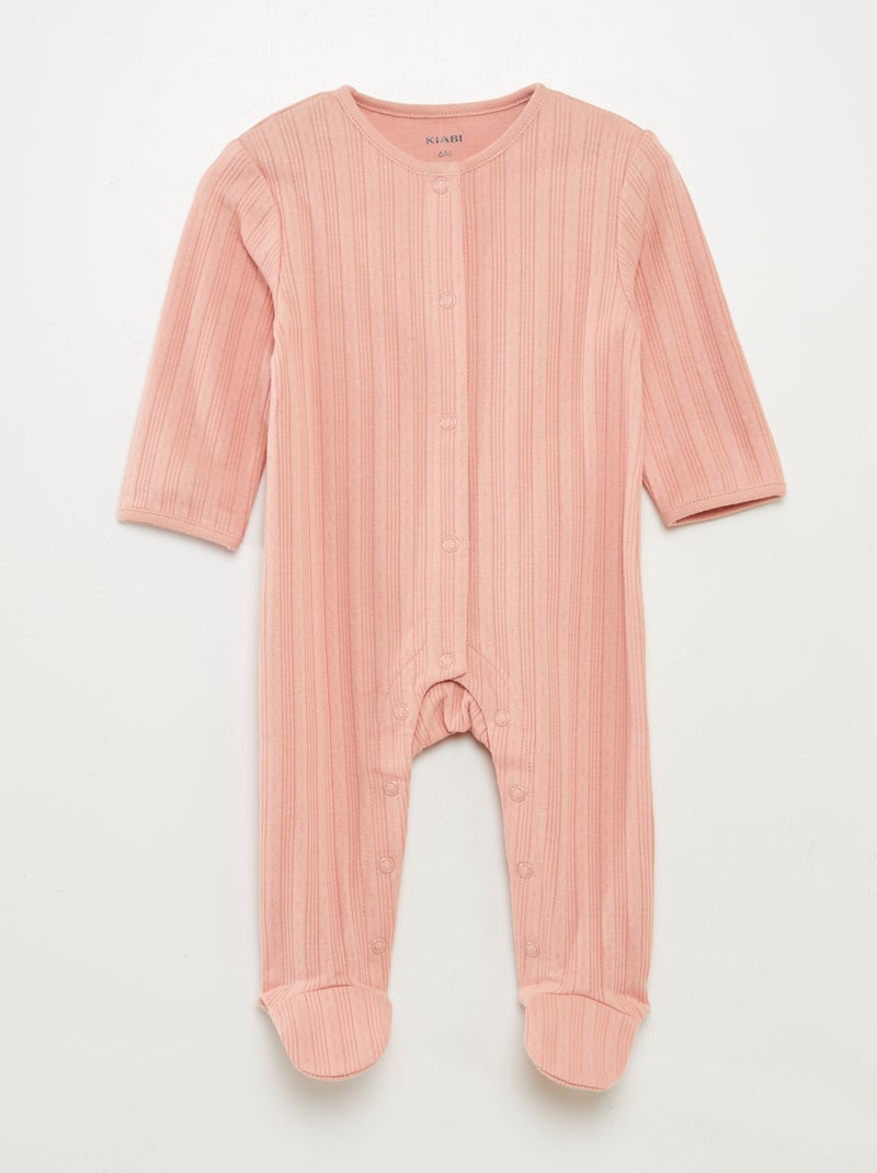 Lote de 2 babygros com pés ROSA - Kiabi