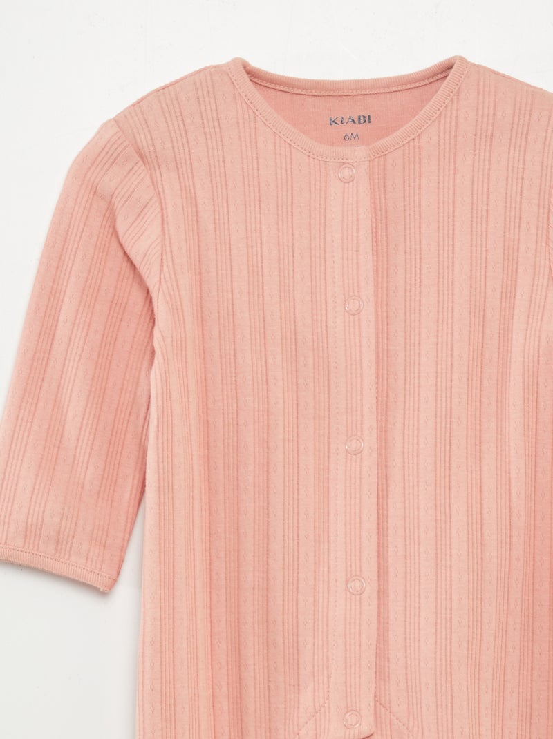 Lote de 2 babygros com pés ROSA - Kiabi