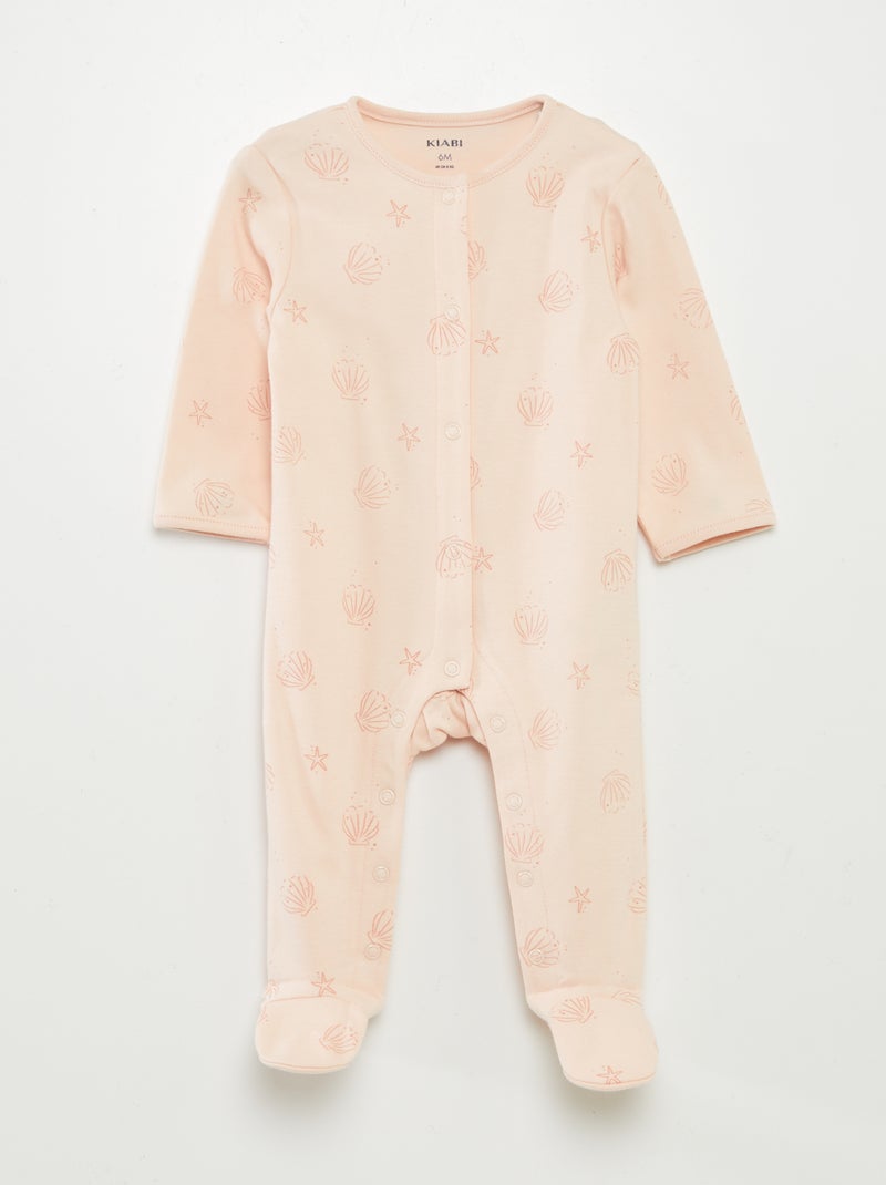 Lote de 2 babygros com pés ROSA - Kiabi