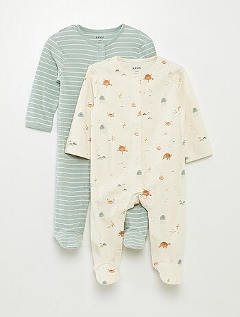 Lote de 2 babygros com pés