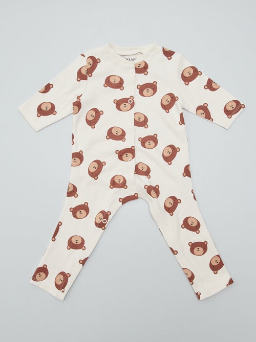 Lote de 2 babygrows com abertura - So Easy - Kiabi