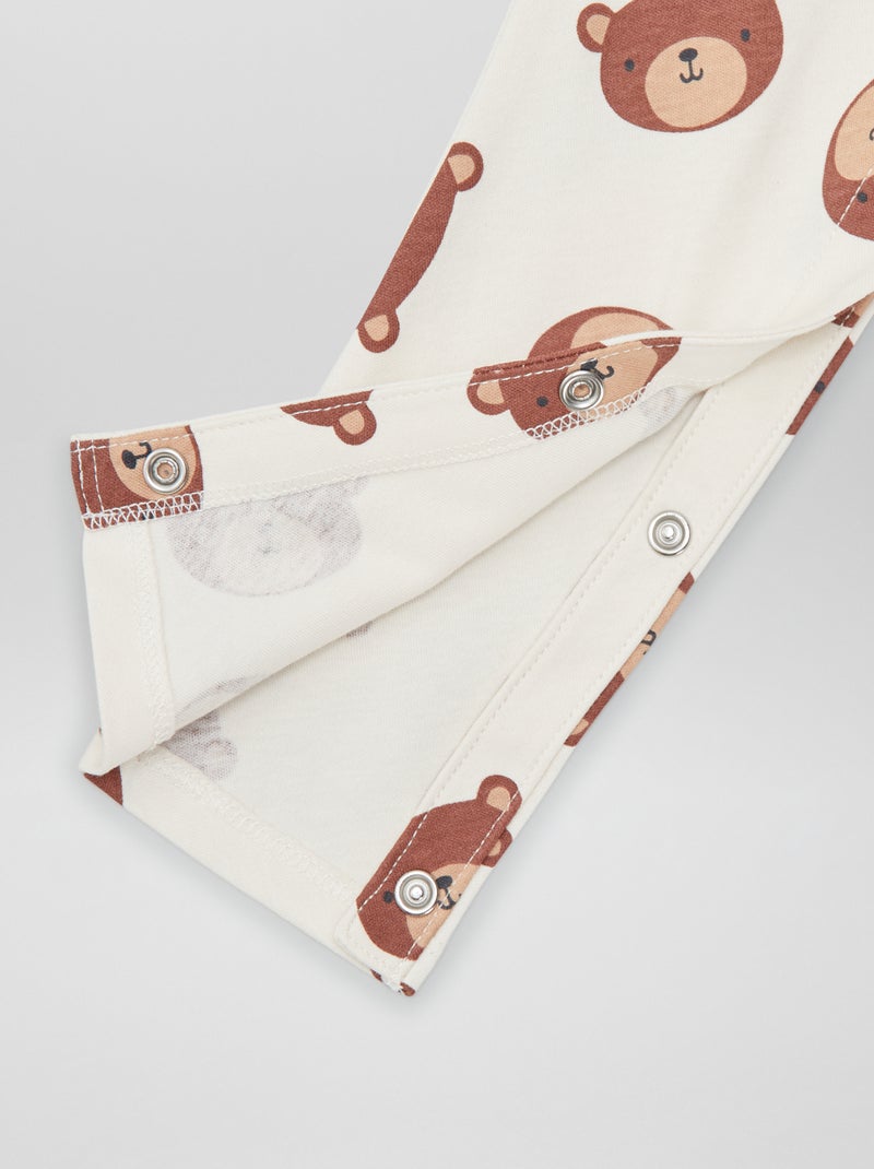 Lote de 2 babygrows com abertura - So Easy BEGE - Kiabi