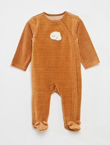 Lote de 2 babygrows de veludo