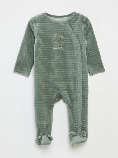 Lote de 2 babygrows de veludo - Kiabi