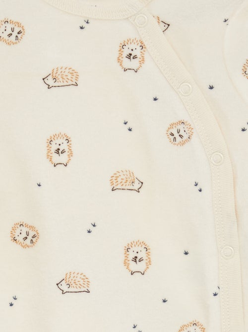 Lote de 2 babygrows de veludo - Kiabi