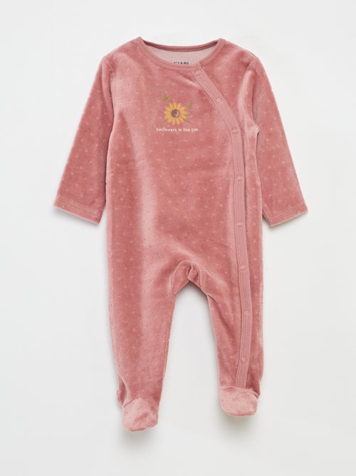 Lote de 2 babygrows de veludo - Kiabi