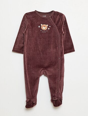 Lote de 2 babygrows de veludo