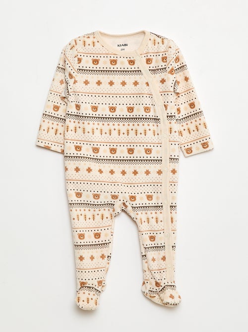 Lote de 2 babygrows de veludo - Kiabi