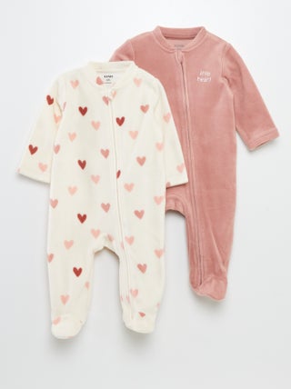 Lote de 2 babygrows em malha polar