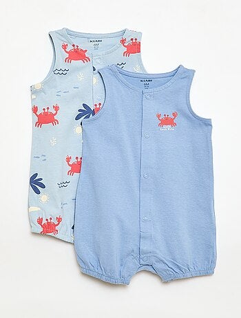 Lote de 2 babygrows leves com abertura de botões de pressão