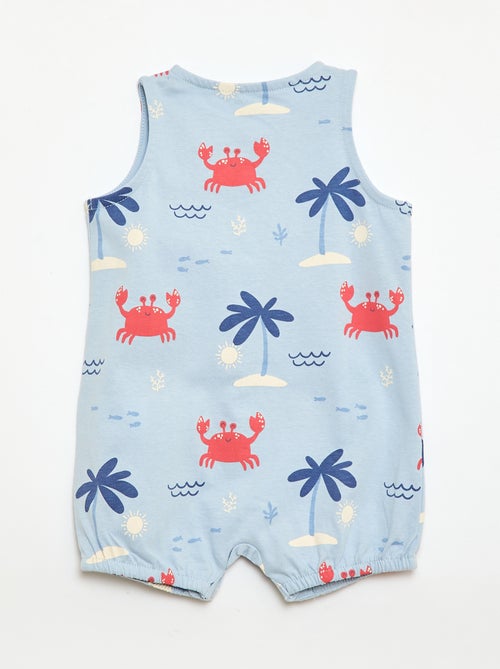 Lote de 2 babygrows leves com abertura de botões de pressão - Kiabi