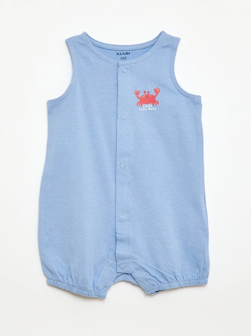 Lote de 2 babygrows leves com abertura de botões de pressão - Kiabi
