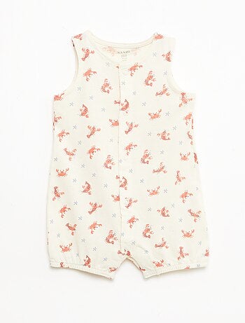 Lote de 2 babygrows leves com abertura de botões de pressão