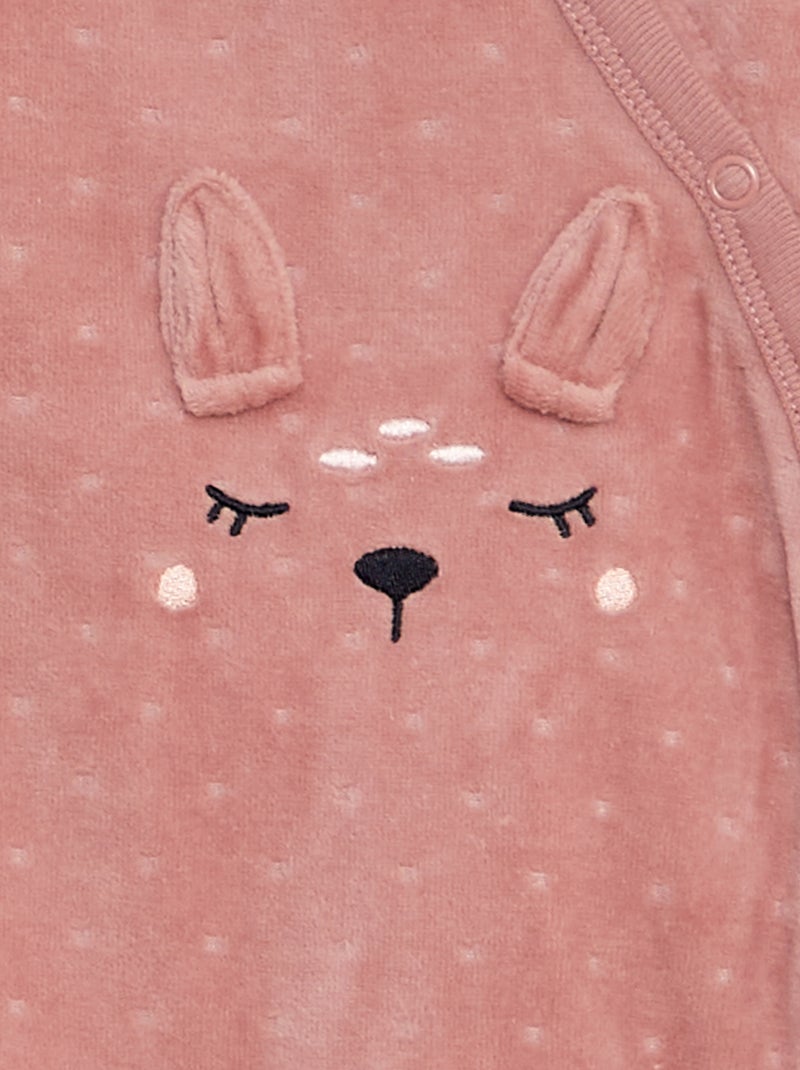 Lote de 2 babygrows ROSA - Kiabi