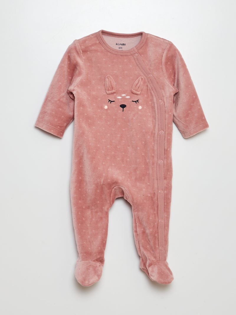 Lote de 2 babygrows ROSA - Kiabi
