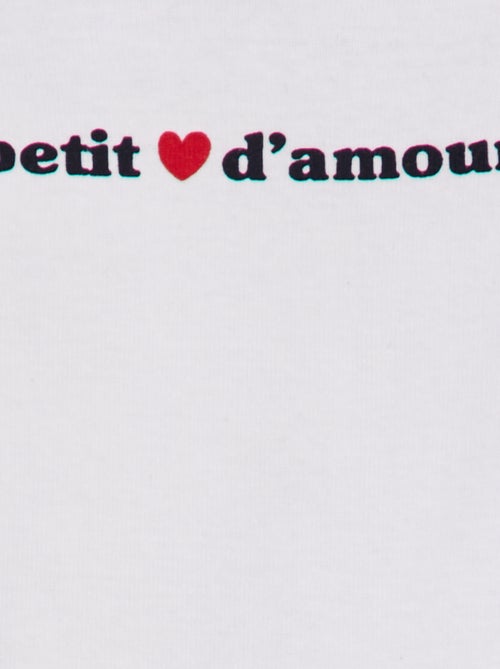 Lote de 2 bodies - Dia dos Namorados - Kiabi