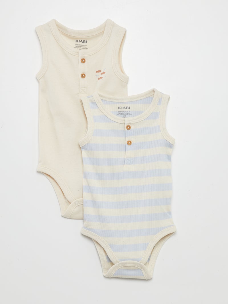 Lote de 2 bodies BRANCO - Kiabi