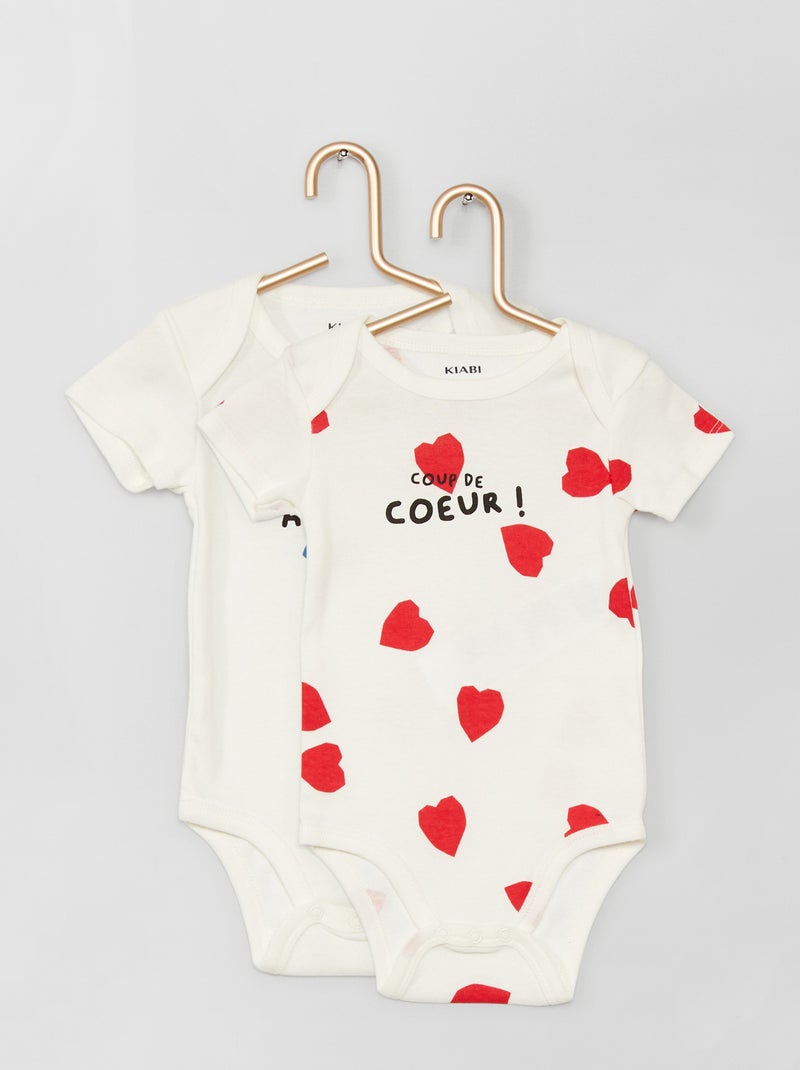 Lote de 2 bodies BRANCO - Kiabi