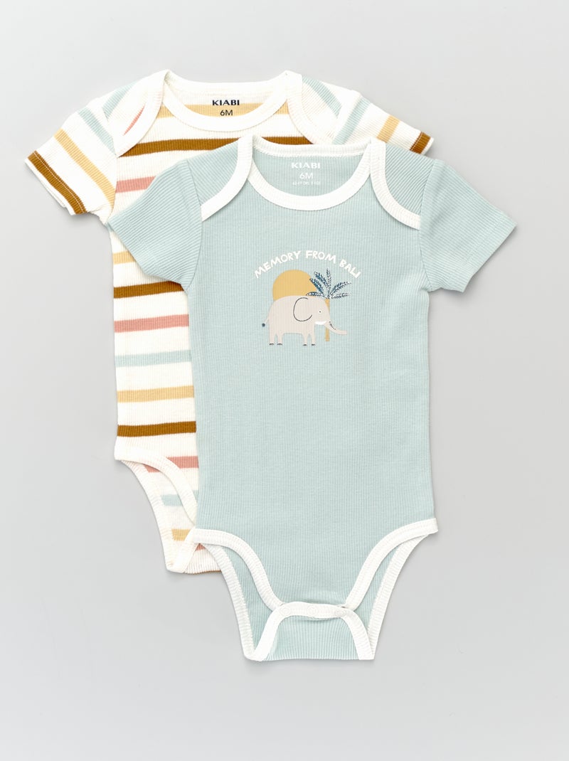 Lote de 2 bodies BRANCO - Kiabi
