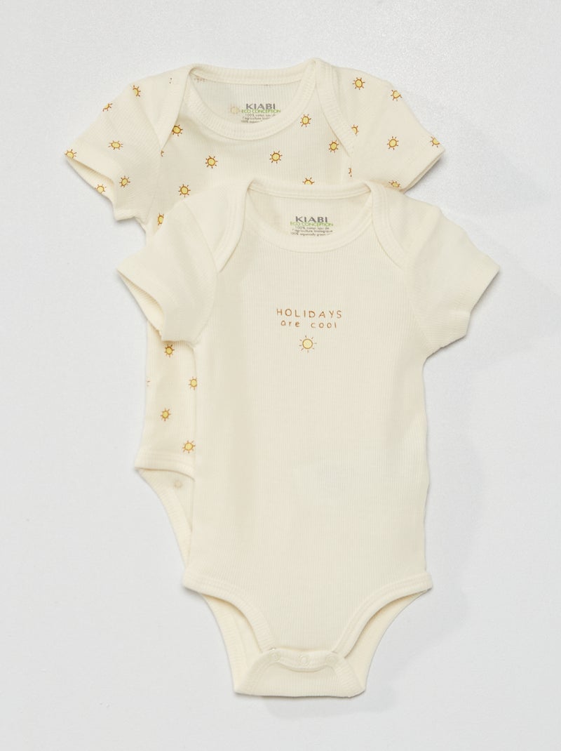 Lote de 2 bodies BRANCO - Kiabi