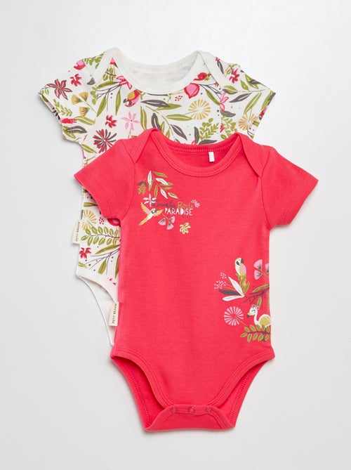 Lote de 2 bodies com estampados - Kiabi