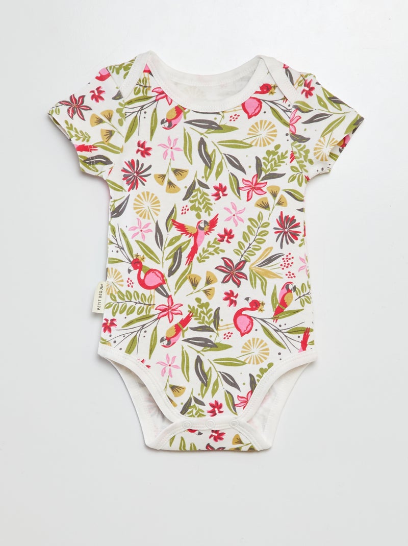 Lote de 2 bodies com estampados BEGE - Kiabi