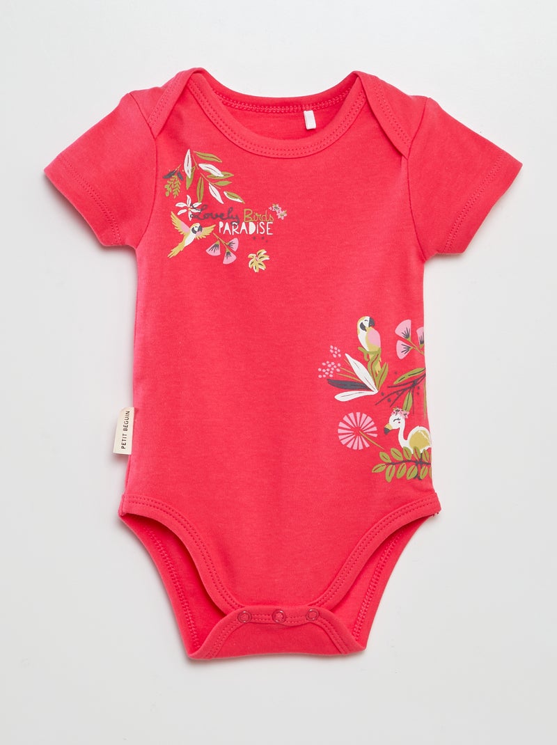 Lote de 2 bodies com estampados BEGE - Kiabi