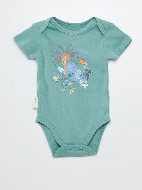 Lote de 2 bodies com estampados 'Petit Béguin' - Kiabi