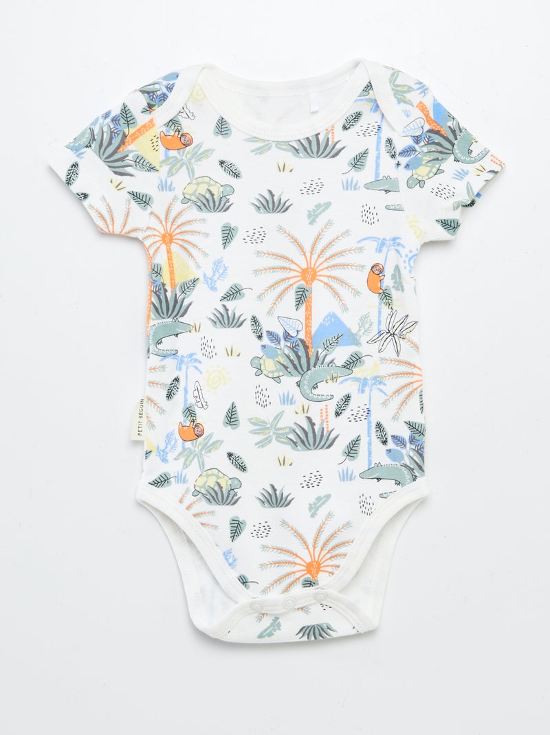 Lote de 2 bodies com estampados 'Petit Béguin' VERDE - Kiabi