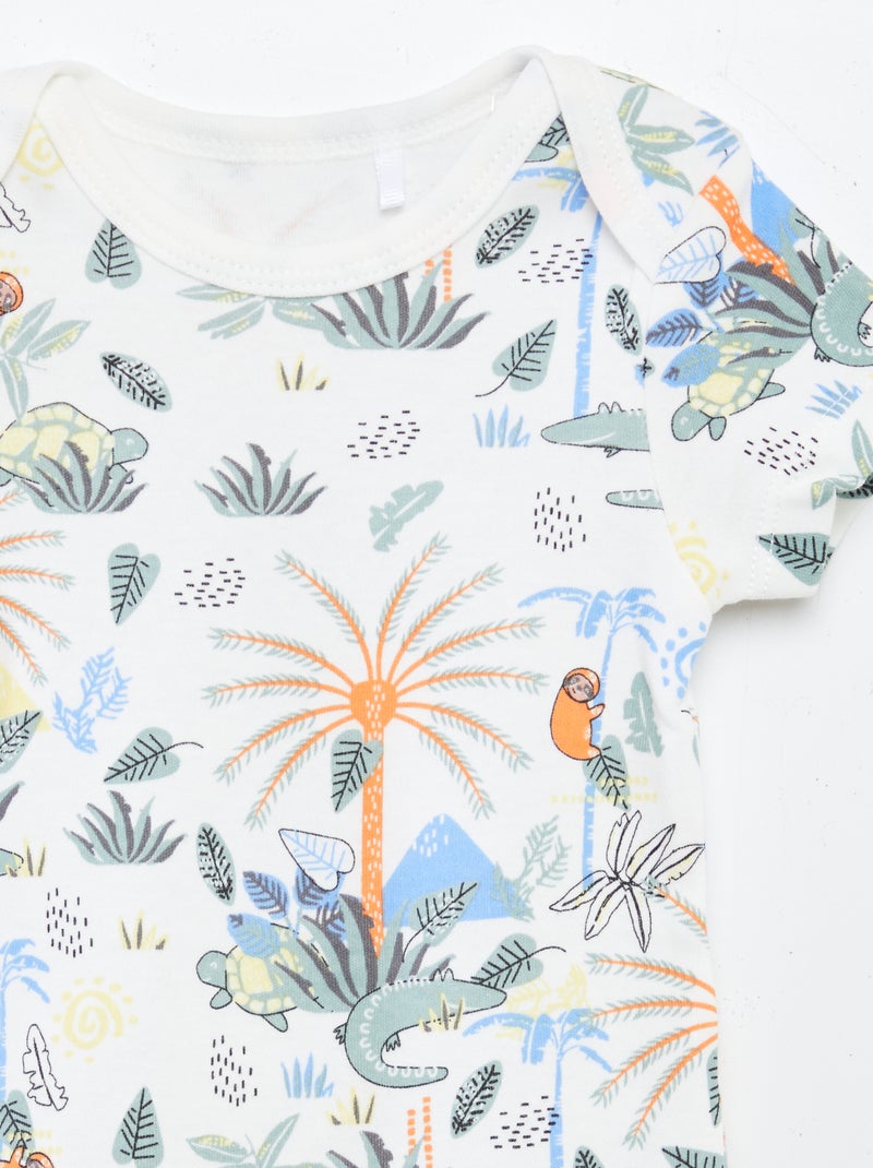 Lote de 2 bodies com estampados 'Petit Béguin' VERDE - Kiabi