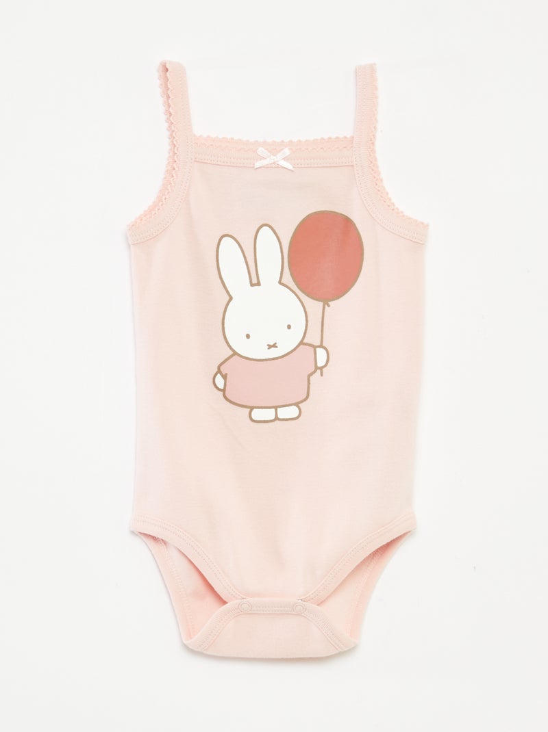 Lote de 2 bodies de alças finas 'Miffy' - 2 peças BEGE - Kiabi