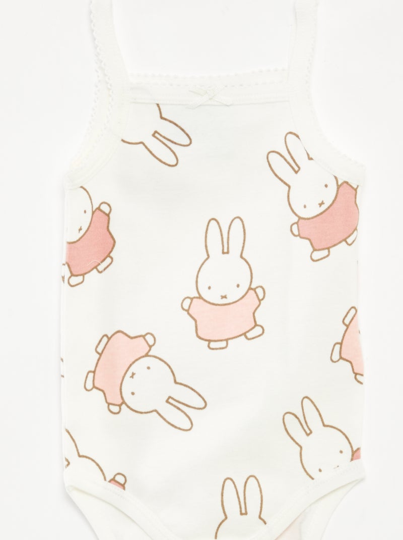 Lote de 2 bodies de alças finas 'Miffy' - 2 peças BEGE - Kiabi