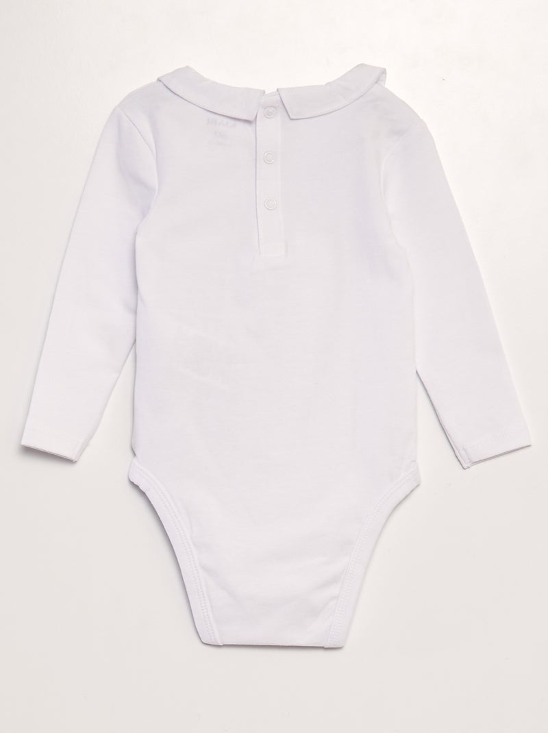 Lote de 2 bodies de algodão elástico AZUL - Kiabi