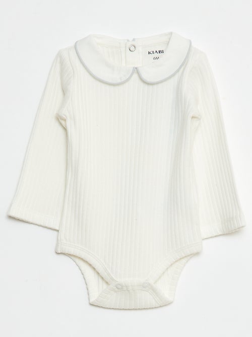 Lote de 2 bodies de malha nervurada - Kiabi