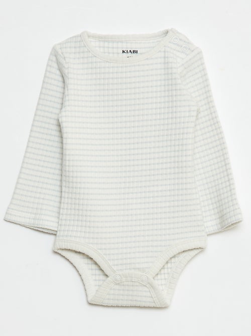 Lote de 2 bodies de malha nervurada - Kiabi