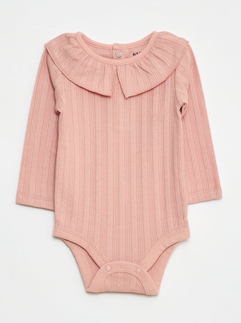 Lote de 2 bodies de malha pointelle Branco - Kiabi
