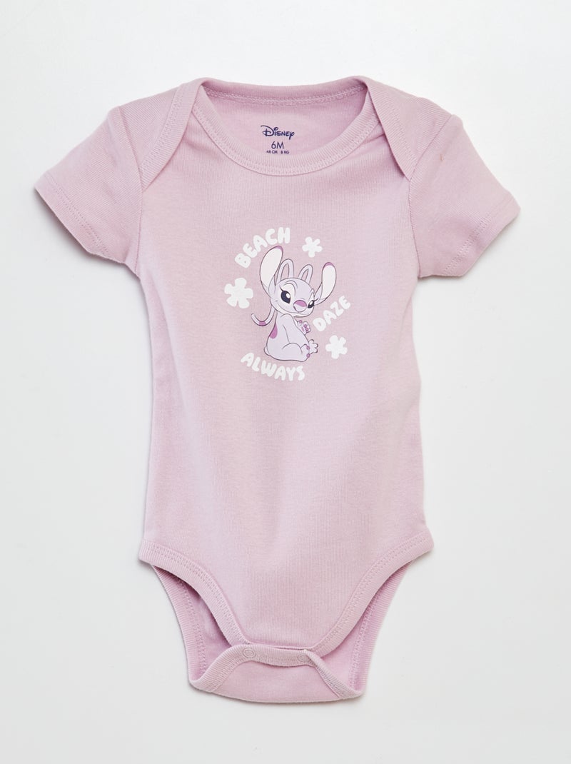 Lote de 2 bodies de manga curta 'Angel' 'Disney' ROSA - Kiabi