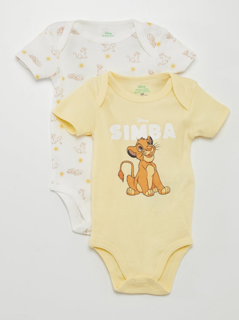 Lote de 2 bodies 'Disney' AMARELO - Kiabi