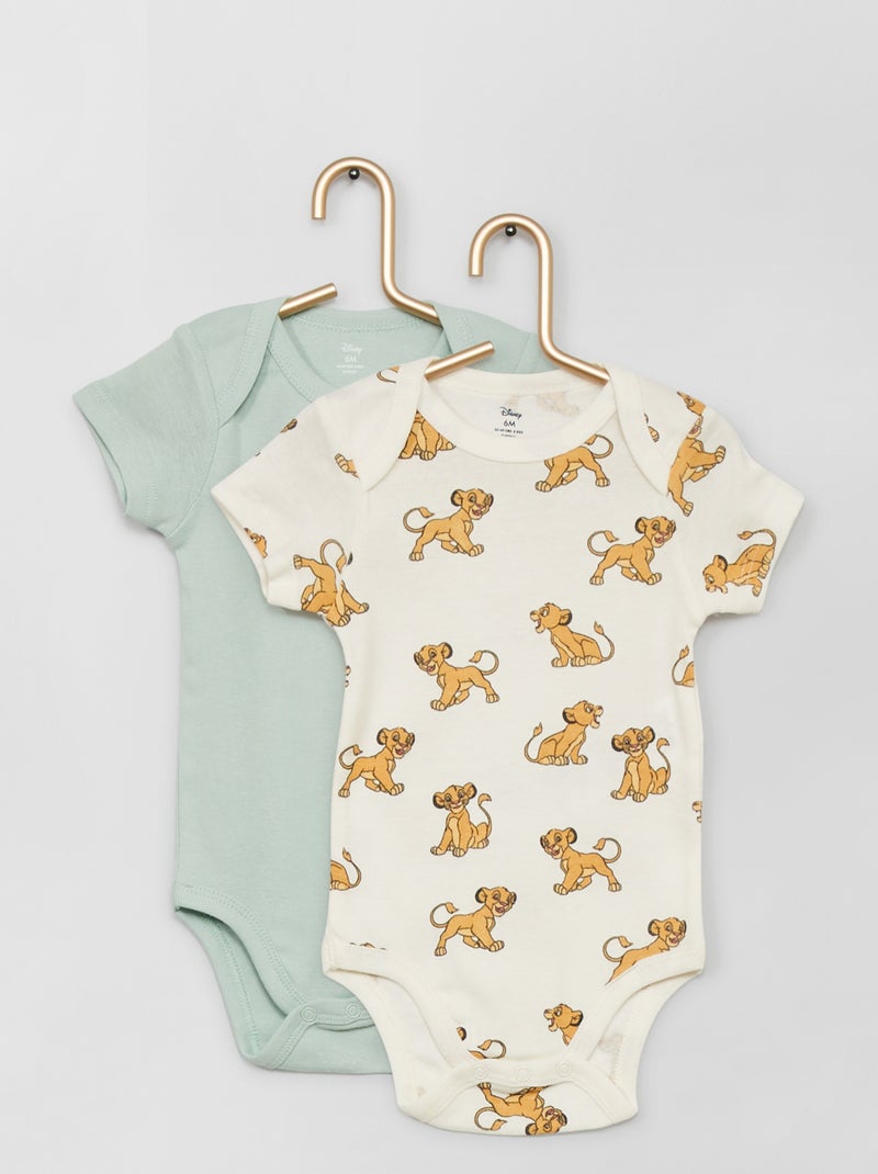 Lote de 2 bodies 'Disney' BRANCO - Kiabi