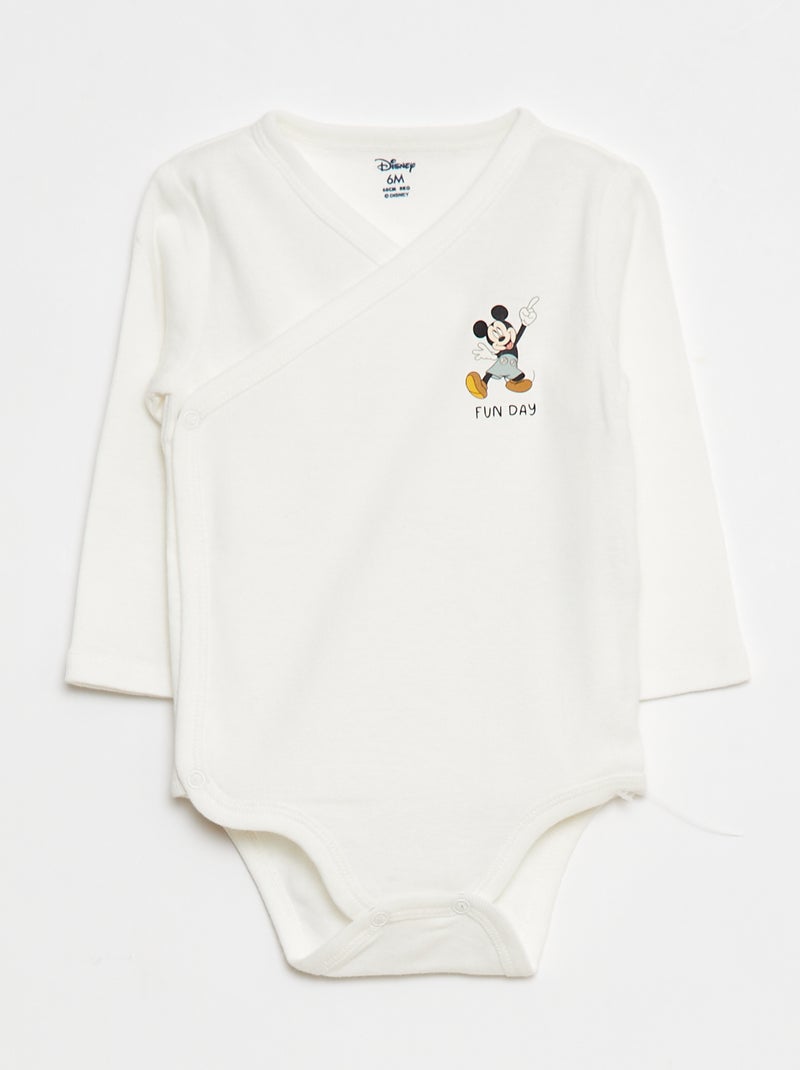 Lote de 2 bodies 'Disney' 'Mickey' Verde - Kiabi