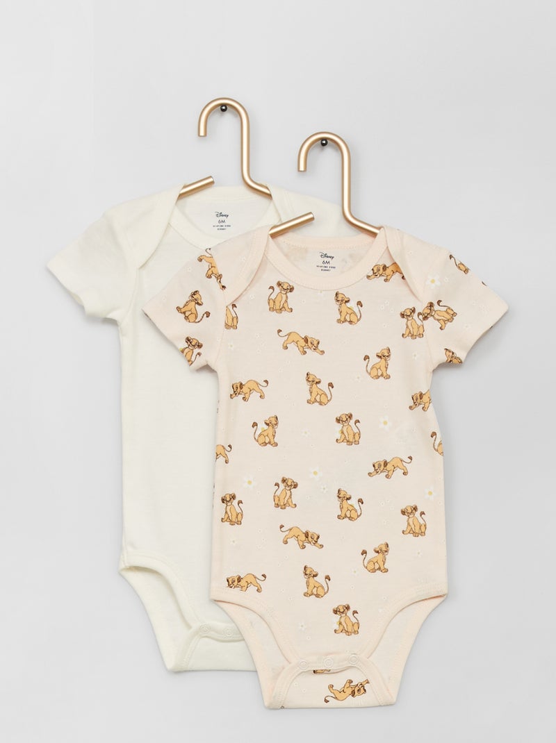 Lote de 2 bodies 'Disney' ROSA - Kiabi