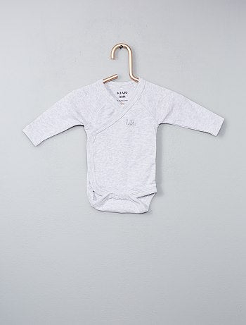 Lote de 2 bodies em puro algodão biológico - Kiabi